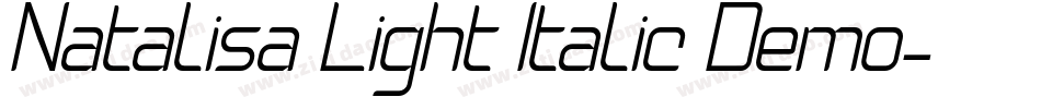 Natalisa Light Italic Demo字体转换